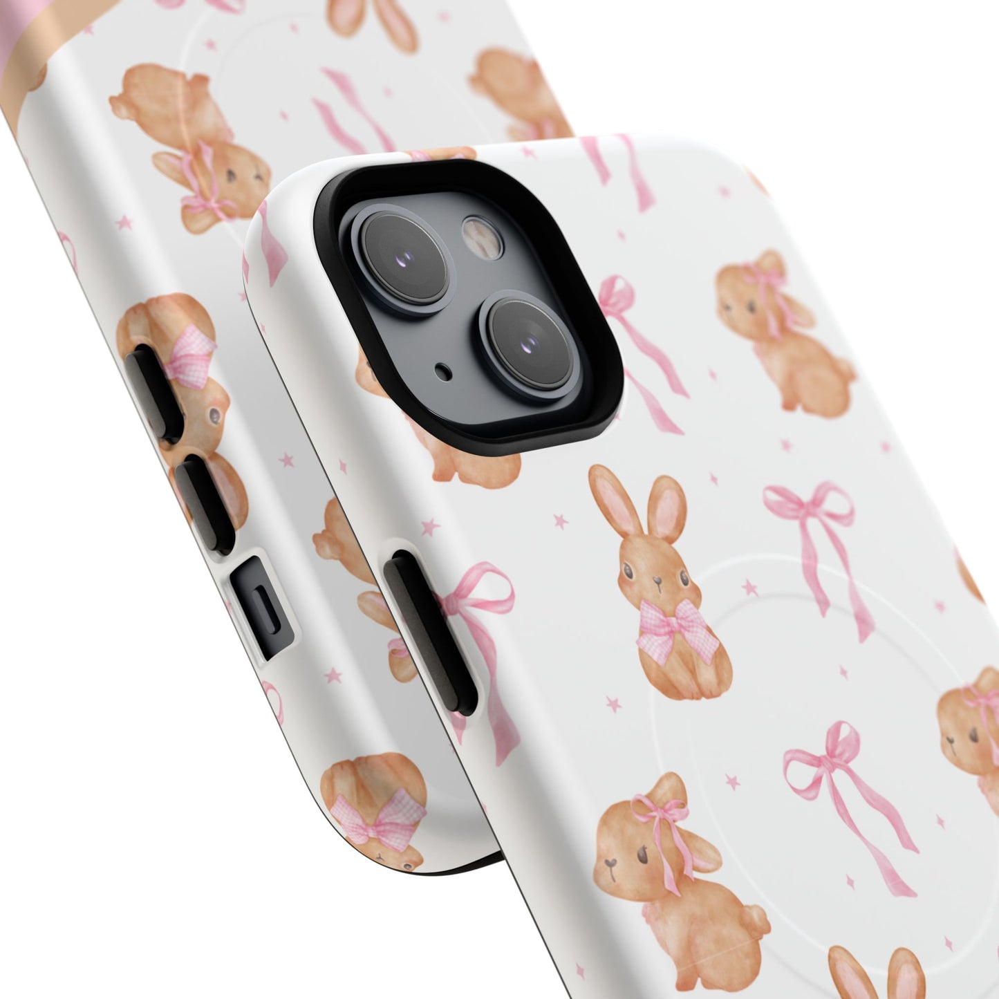 Personalized Bunny iPhone Case - Cute Animal Design, Tough MagSafe® Magnetic Case, Easter Gift, Spring Aesthetic, Kids Accessories