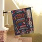 Welcome 250th Birthday America Garden Flag — Patriotic Party Celebration Banner