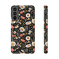 Blossom Elegance: Noir Garden iPhone and Samsung Case With Card Holder