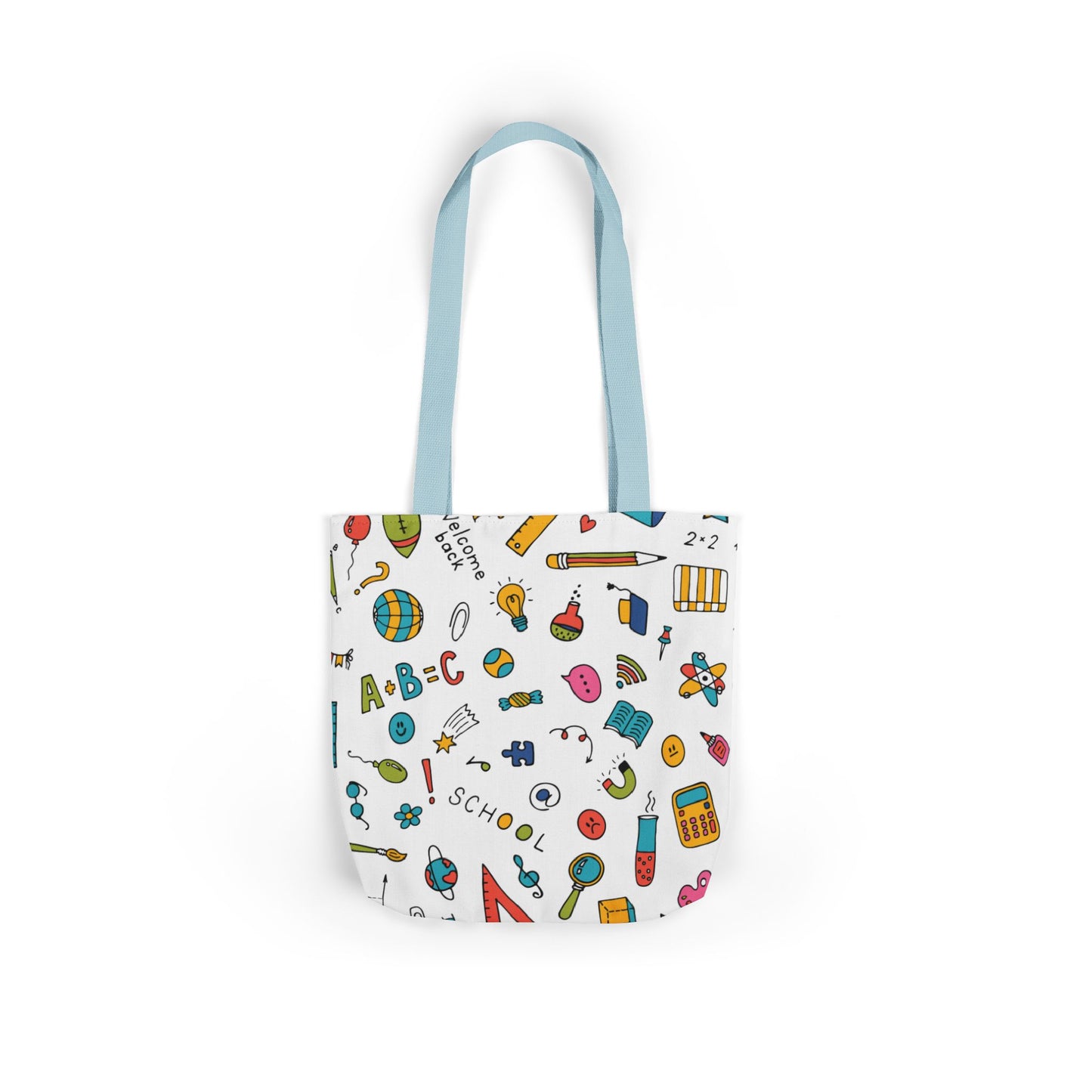Personalized Classroom Couture Composition Book Inspired Canvas Tote Bag with Colorful Straps, Cute School Bag, Eco-Friendly Tote, Back to School Shopping Bag, Teacher Gift Idea
