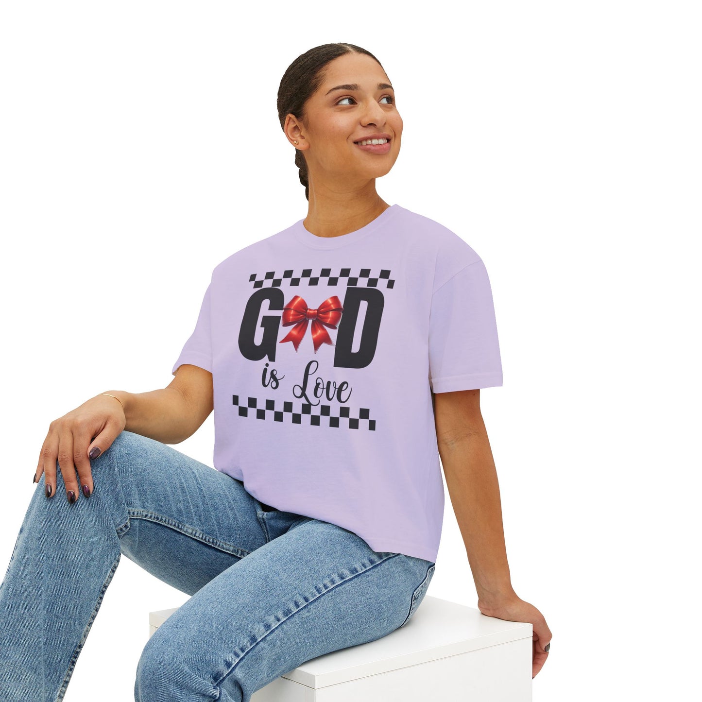 GOD is LOVE Women's Comfort Colors Boxy Tee