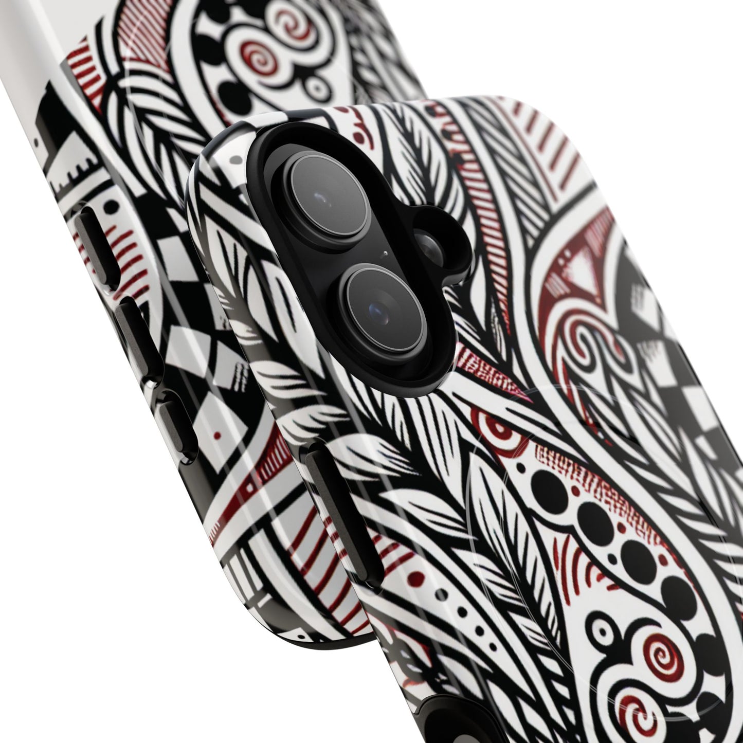 InkWhirl Fusion Stylish Tough Magnetic iPhone Case,  Unique Design, Gift for Him/Her, Trendy Accessory, Artist Collaboration, Durable Protection,Magsafe iPhone case