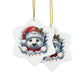 Polar Bear Ceramic Ornaments, 2-Side Print, (1pc, 3pcs, 5pcs, 10pcs)