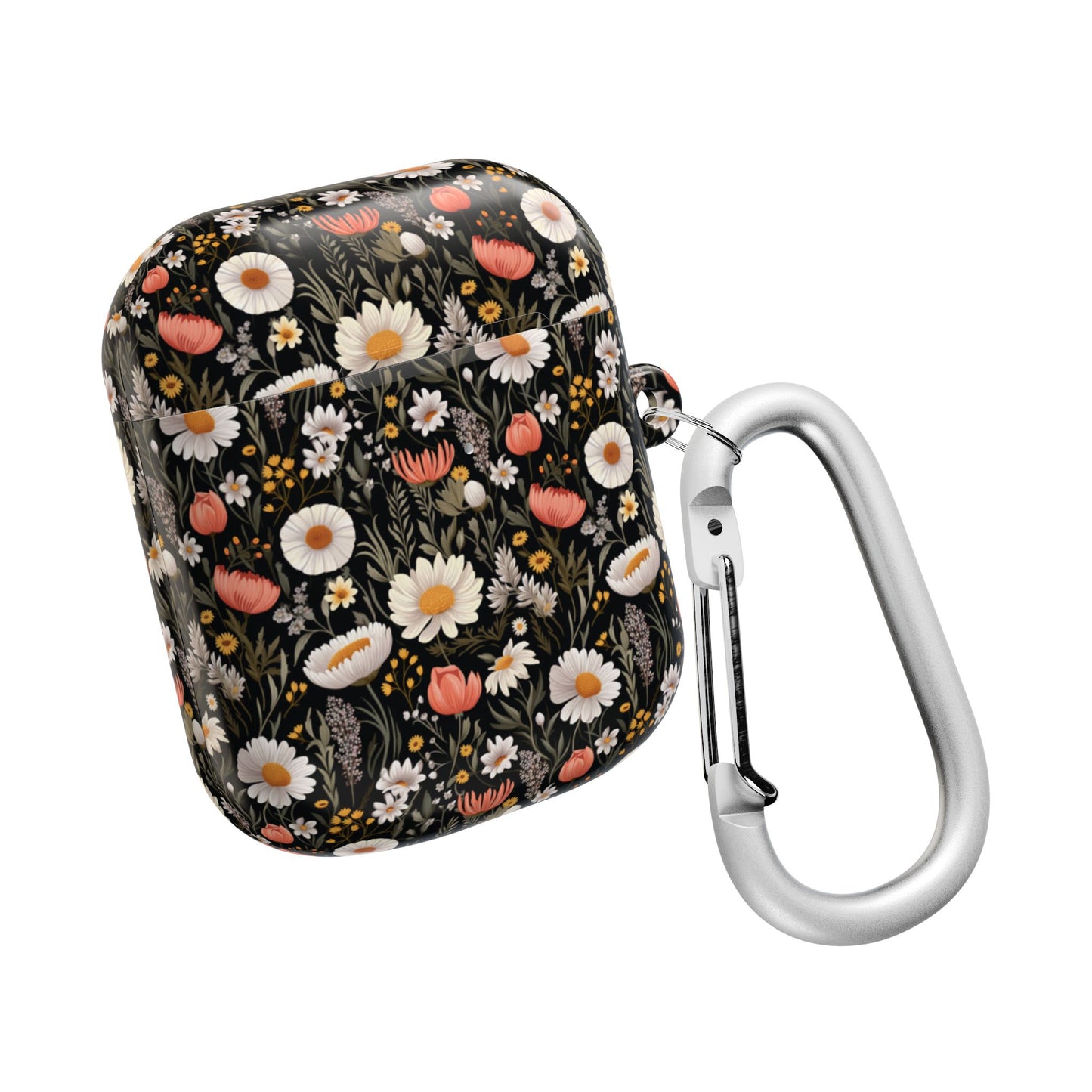 Blossom Elegance: Noir Garden AirPod Case - Chic Floral Design for Nature Lovers- Airpods Pro Gen 1 and 2, Gen 1 to 4.