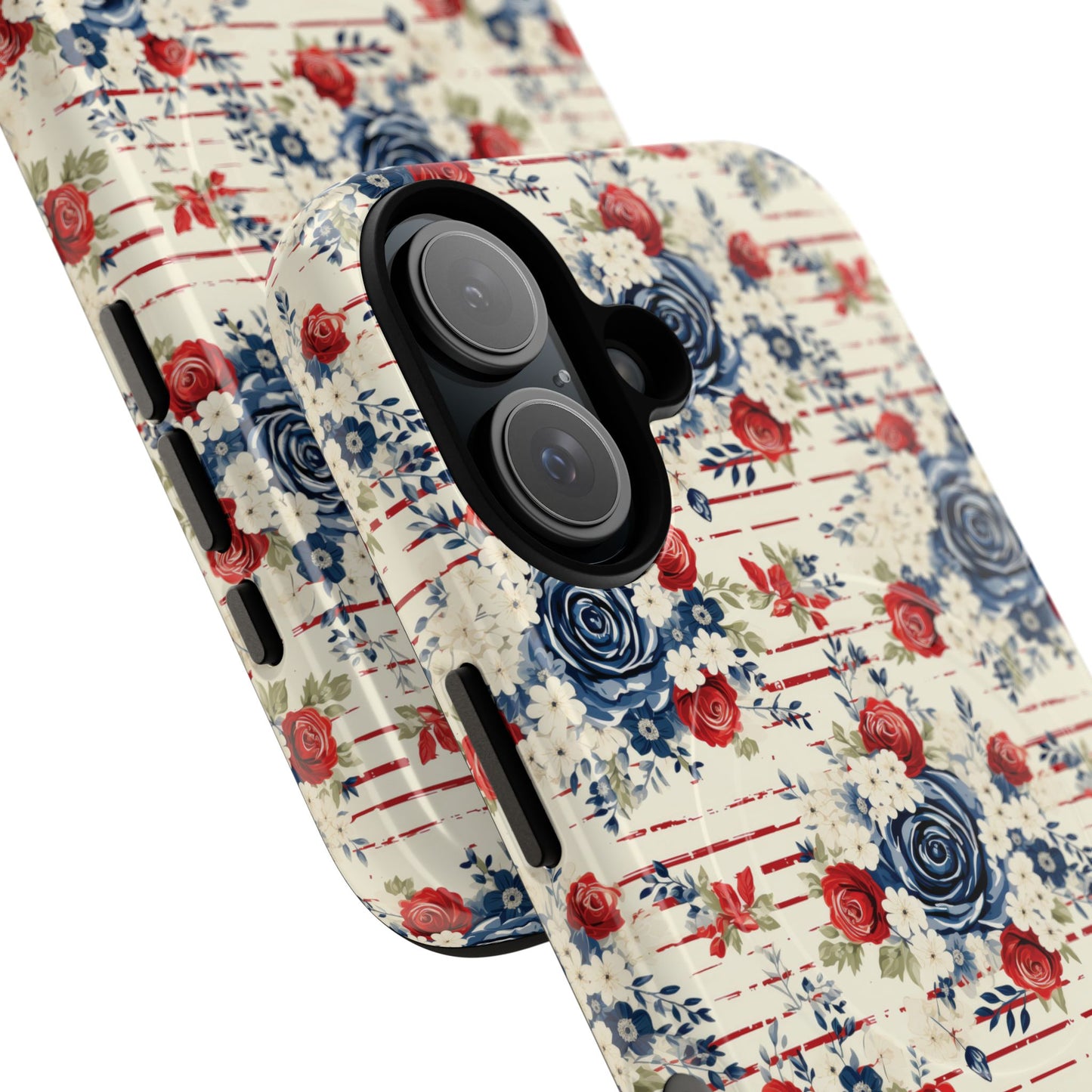 Rose & Glory Tough iPhone Magnetic Case, Vibrant Protective Cover, Stylish Gift for Her, Floral Design, iPhone Accessories, Anniversary Gift