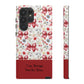Personalized Rosette Coquette Phone Case - Custom Name/Message 'I Am Stronger Than The Storm' Floral Bow Protective Case