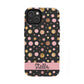 Personalized Gold & Pink Confetti Tough Phone Case — Glitter Dot Protective Phone Cover