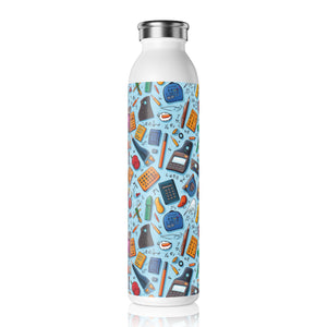 Academic Adventures Slim Water Bottle