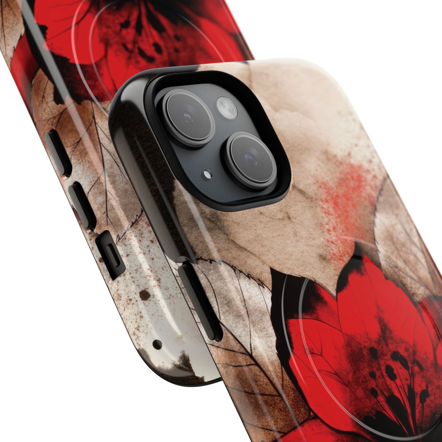 Velvet Petal Storm Tough iPhone Magnetic Cases - Stylish Protection for Your Device, Gift for Nature Lovers, Ideal for Birthdays, Holidays