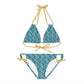 Blue Tropical Bliss Strappy Bikini Set (AOP)