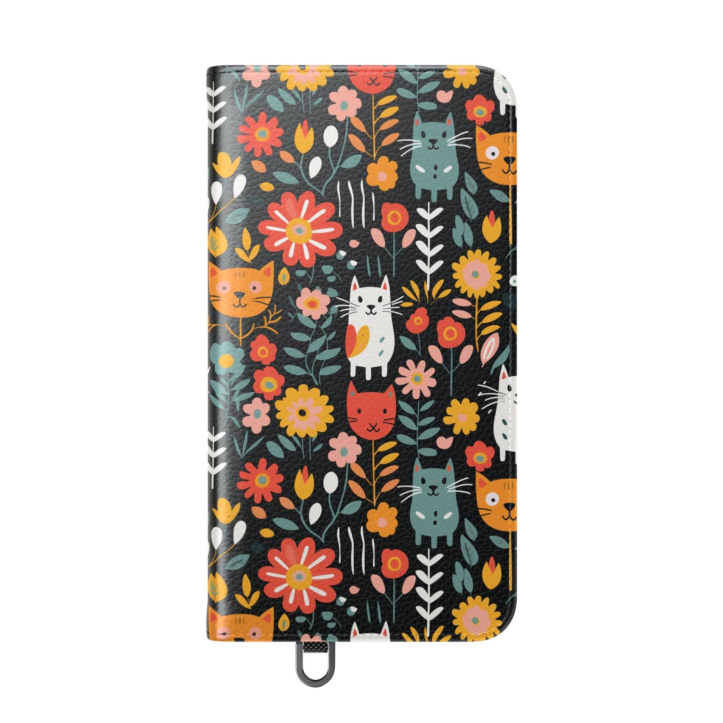 Whimsical Feline Garden iPhone and Samsung Flip Cases