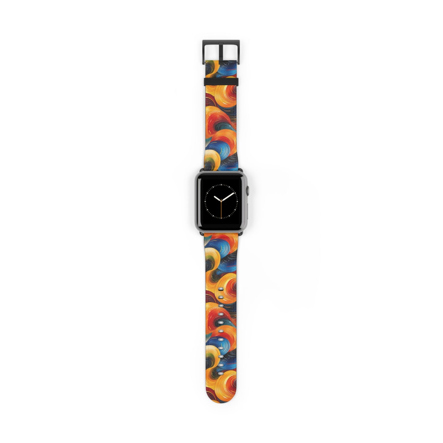 Cosmic Swirl Vibrant Art Watch Band - Colorful Abstract Design for Apple Watch.