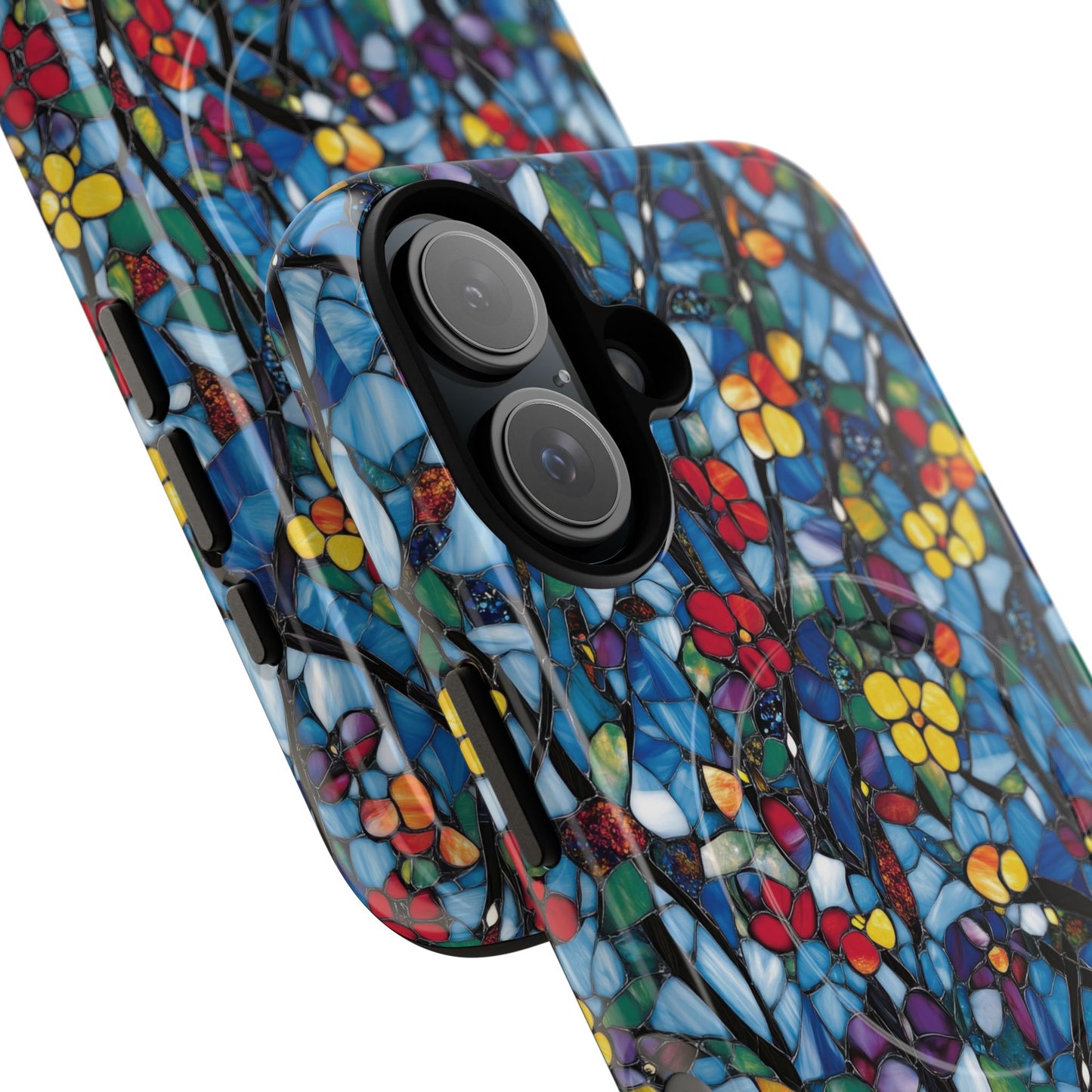 Colorful Floral Phone Case, Tough Magnetic Phone Cover, Durable Tech Accessory, Unique Gift for Her, Vibrant Smartphone Case