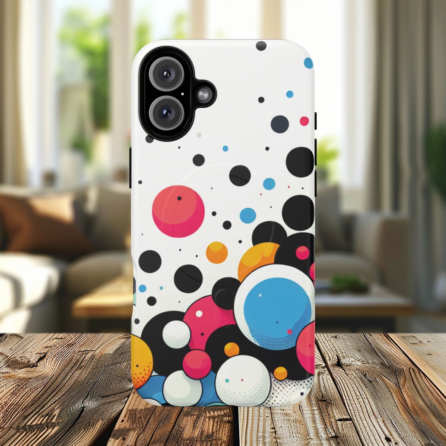 Vibrant Bubble Bloom Galaxy Magnetic iPhone Cases, Artistic Protection for Your Device, Gift for Tech Lovers, Colorful Designs, Unique iPhone Accessories
