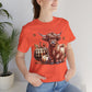 Autumn Highland Cow Charm Unisex Jersey Short Sleeve Tee