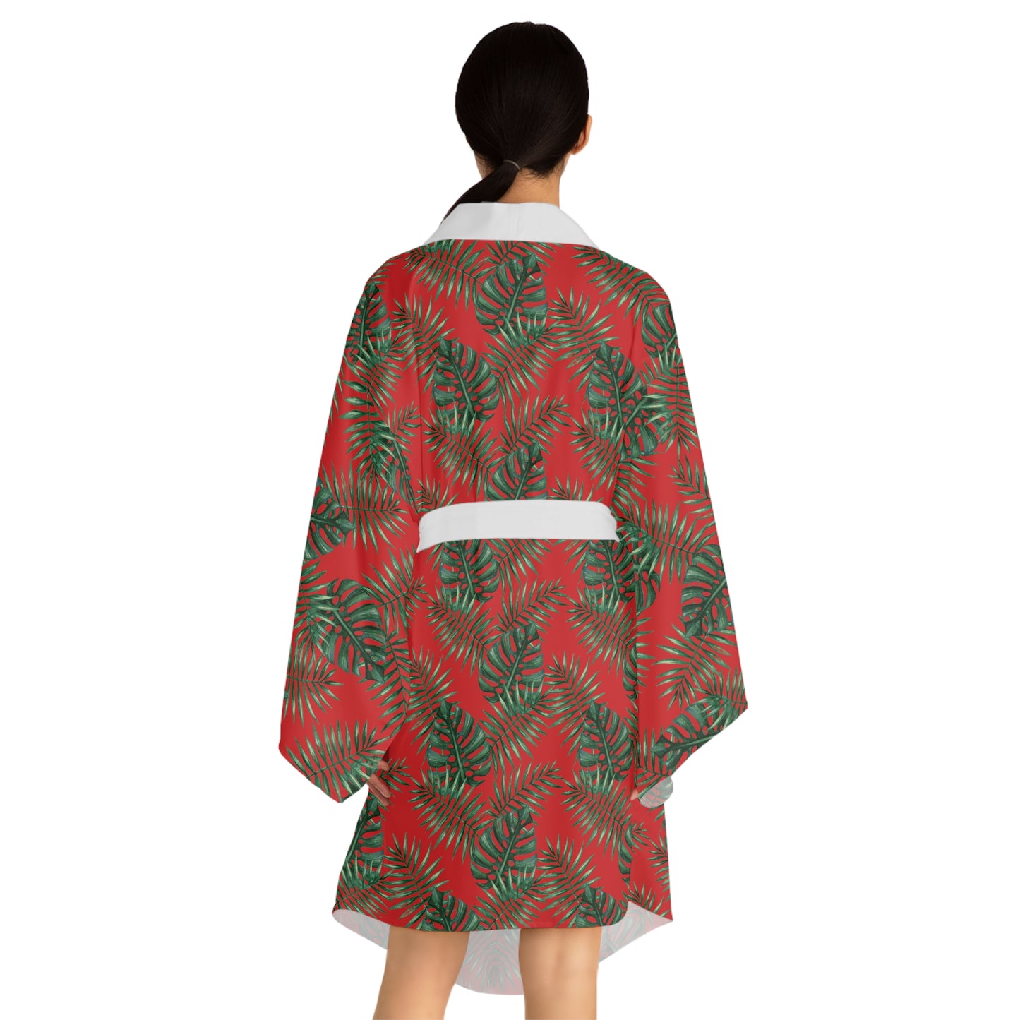 Red Tropical Bliss Serenity Kimono Robe (AOP)