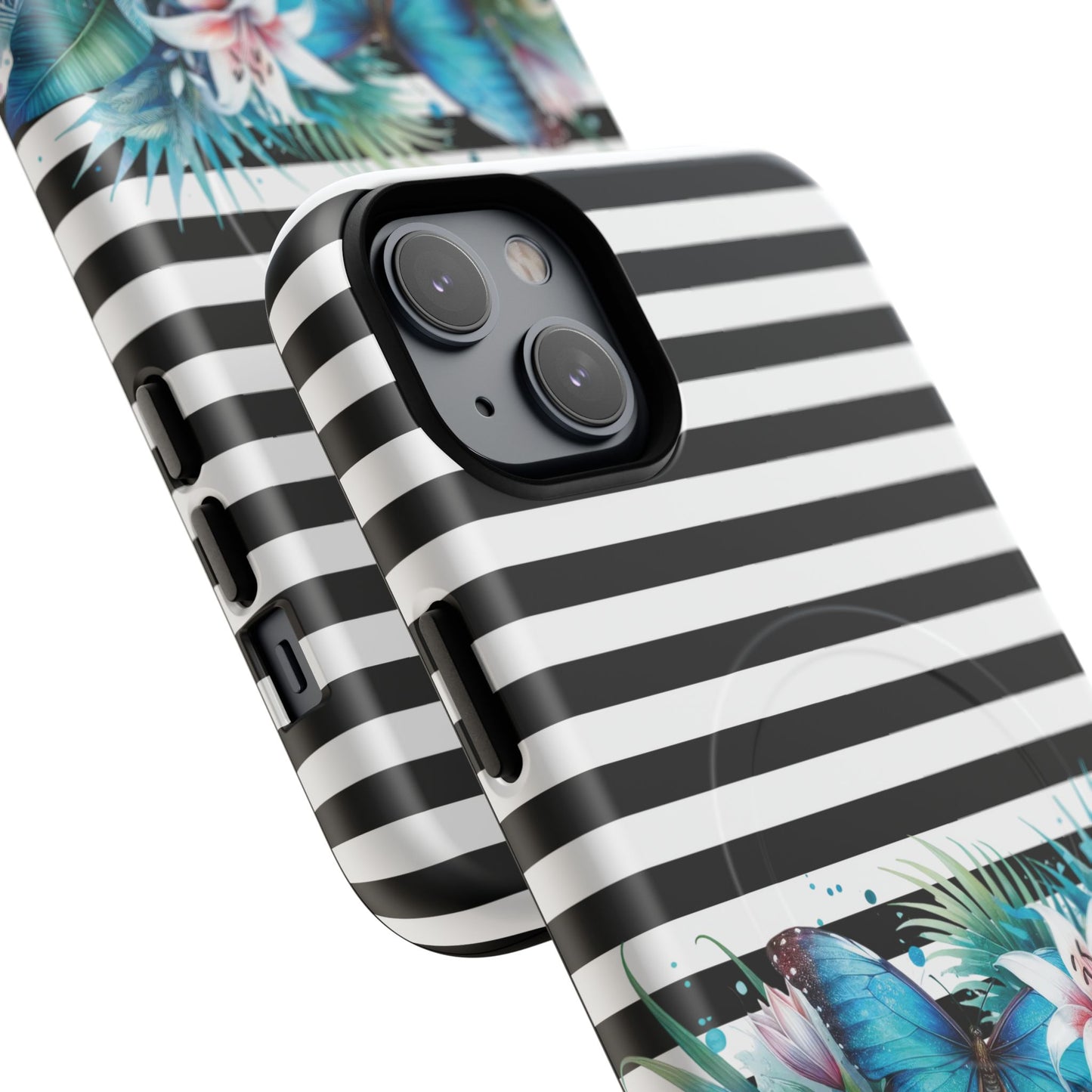 Wings of Wonder Tough iPhone Magnetic Case, Stylish Protection, Durable iPhone Cover, Butterfly Design Gift, Floral Case,Trendy Tech Accessory.