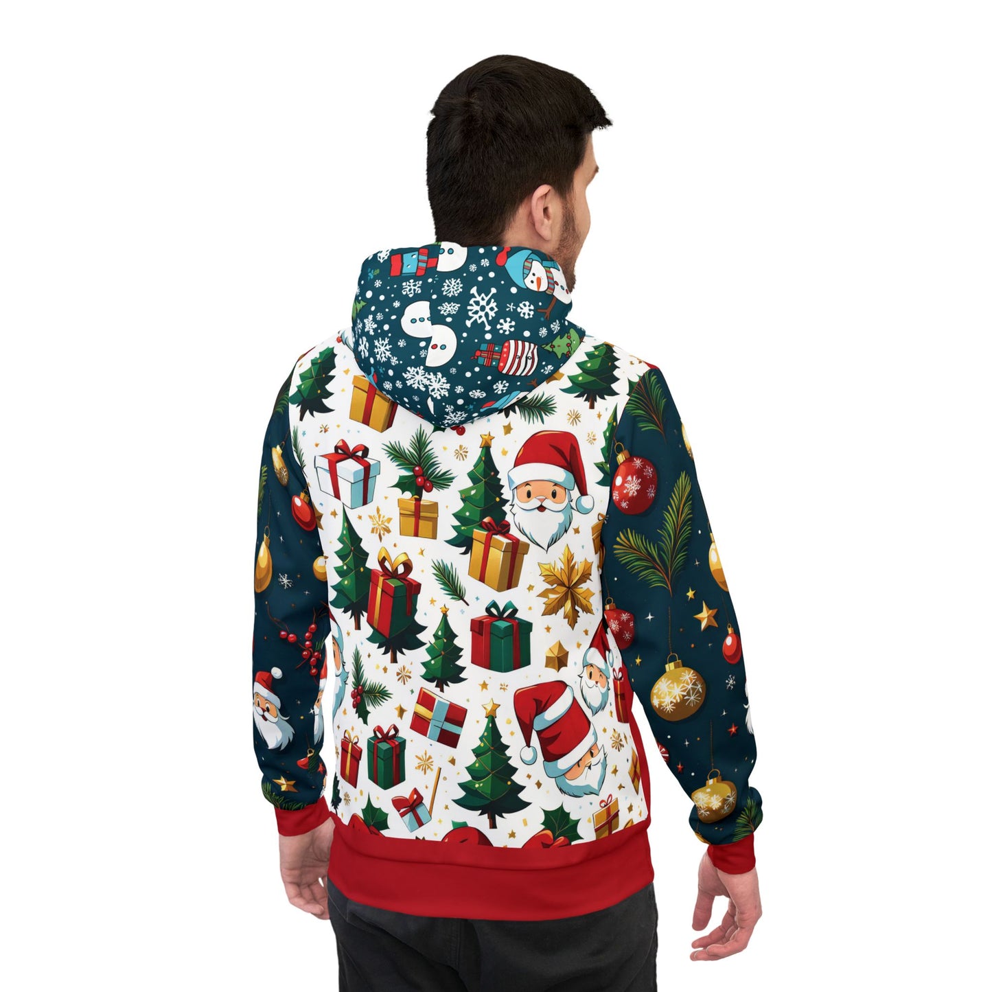 That Ugly Christmas Recycled Hoodie with Flat Black Drawstring