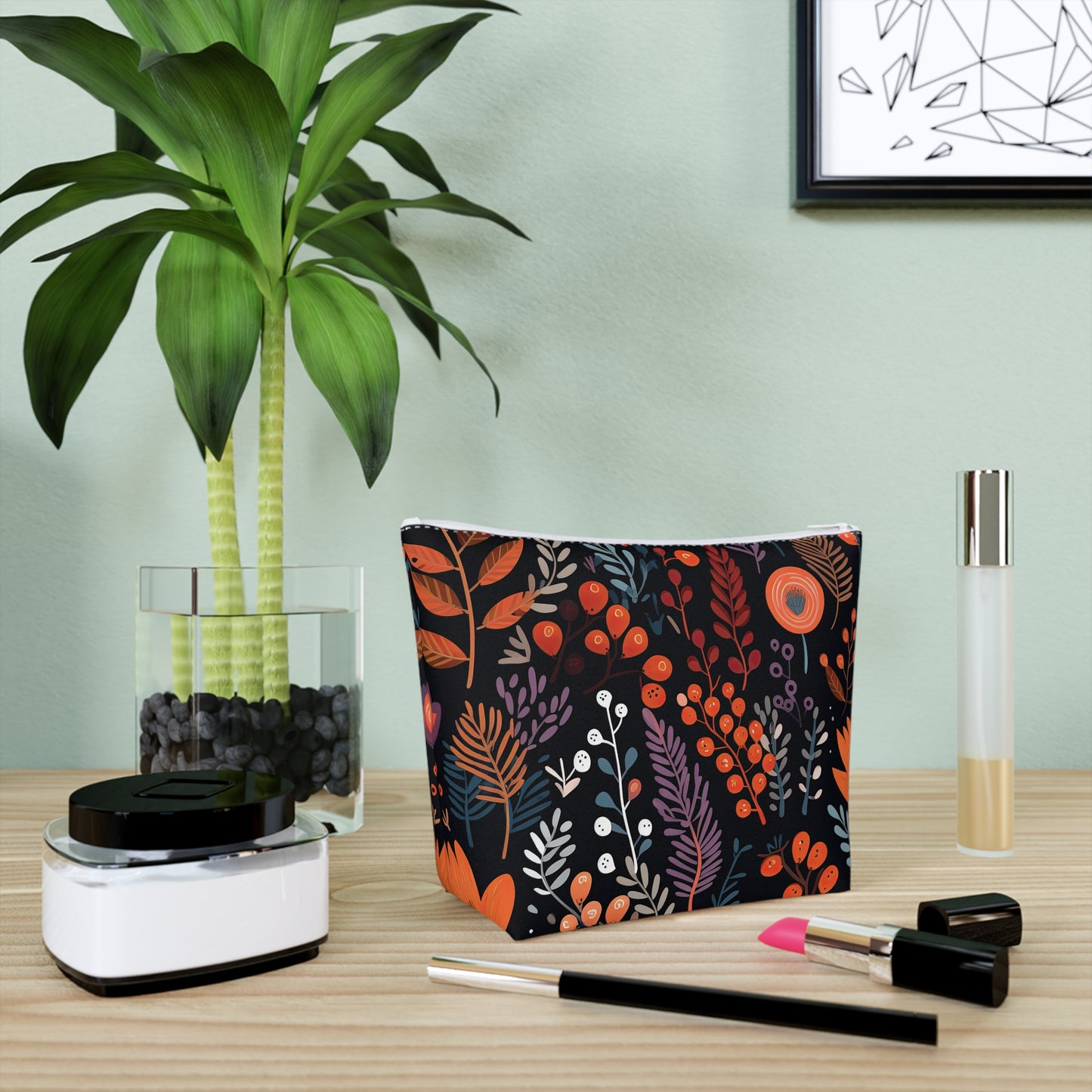 Autumn Bloom Cotton Cosmetic Bag