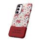 Personalized Rosette Coquette Phone Case - Custom Name/Message 'I Am Stronger Than The Storm' Floral Bow Protective Case