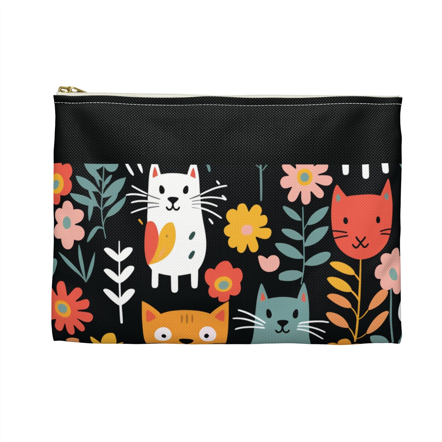 Whimsical Feline Garden Accessory Pouch