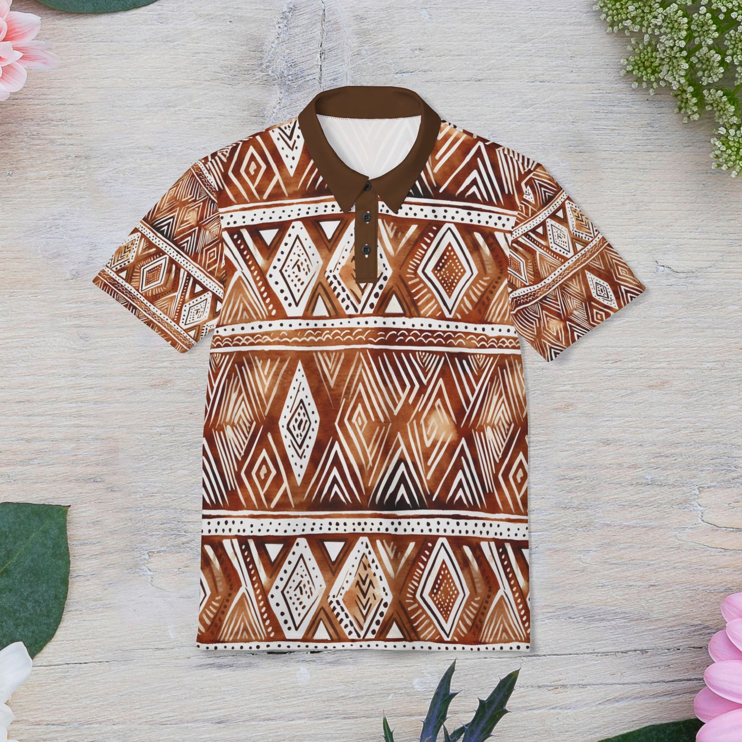 Savannah Spirit Unisex Polo Shirt, Bohemian Style Shirt, Casual Wear for Men and Women, Summer Fashion, Ideal for Vacations and Gatherings