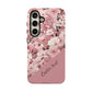 Personalized Cherry Blossom Tough Phone Case — Pink Floral Protective Case for Samsung & Google
