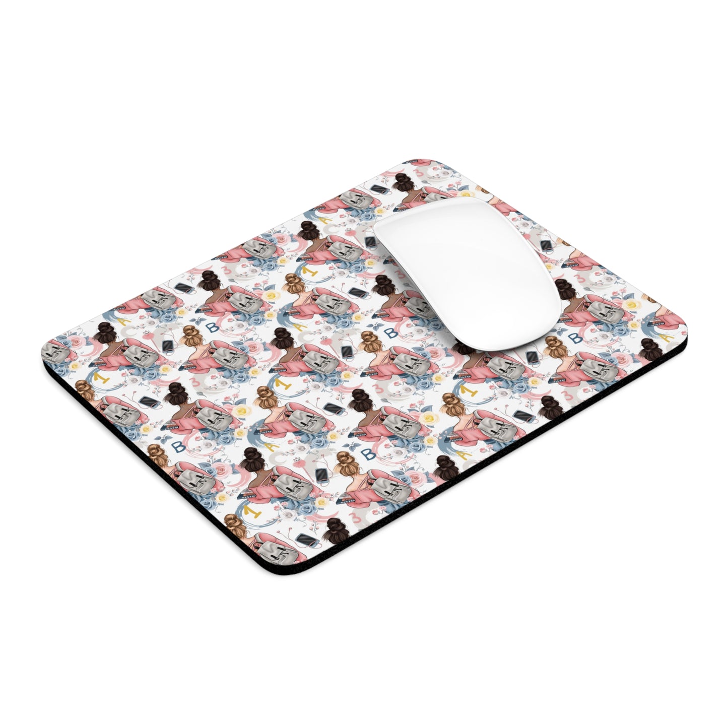 Study Chic Mouse Pad - Floral & Fun Design for Home Office