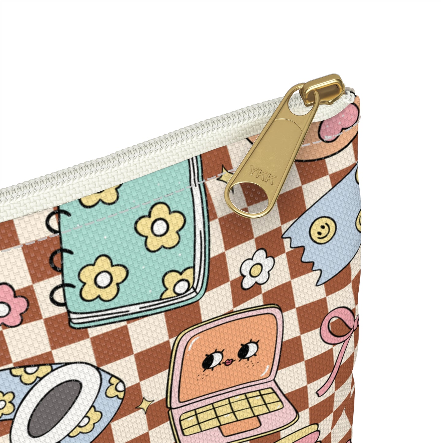 Personalized Brown Doodle Daydream Composition Book Inspired Accessory Pouch, Kids School Supplies, Classroom Organizer, Teacher Gift, Fun Stationery Case, Back to School