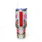 40oz Floral Butterfly Tumbler — Personalized "Name and Affirmation" Vacuum Insulated Cup
