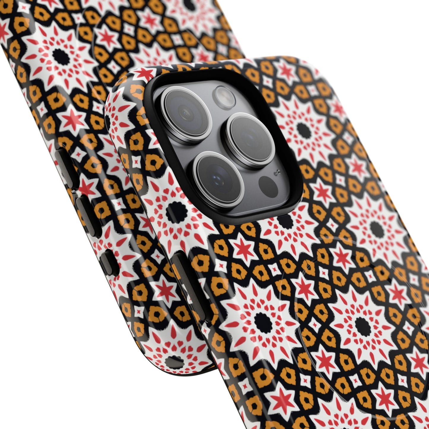 Bohemian Patterned Tough Magnetic Cases, Unique Phone Protection, Stylish Phone Cover, Gift for Trendsetters, Vibrant Designs
