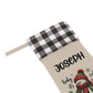 Personalized Christmas Stocking - Plaid Cuff Snowman "Baby It's Cold Outside"