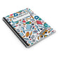 Black School Doodles Spiral Notebook - Ruled Line (PY)