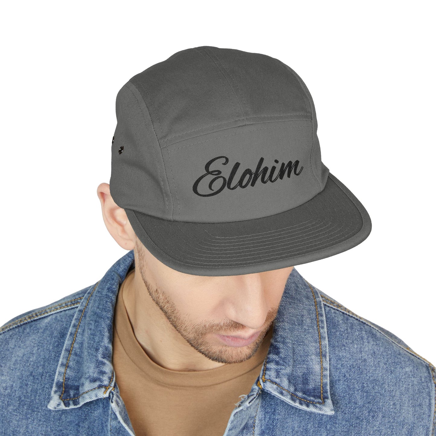 Embroidered 'ELOHIM, GENESIS 1:1'  5 Panel Cap, Trendy Hat, Outdoor Gear, Streetwear Accessory, Unique Gift, Fashion Statement