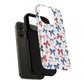 Patriotic Coquette Tough iPhone Magnetic Case, Stylish Gift for Her, Summer Celebrations, Cute Bow Design
