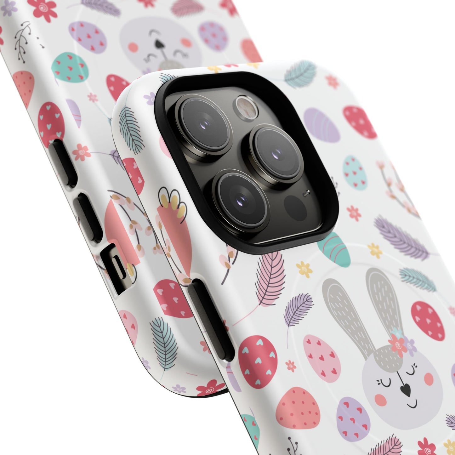 Cute Easter Bunny iPhone Case, Tough Magnetic Phone Cover, Spring Gift, Durable iPhone Accessory, Adorable Easter Decor