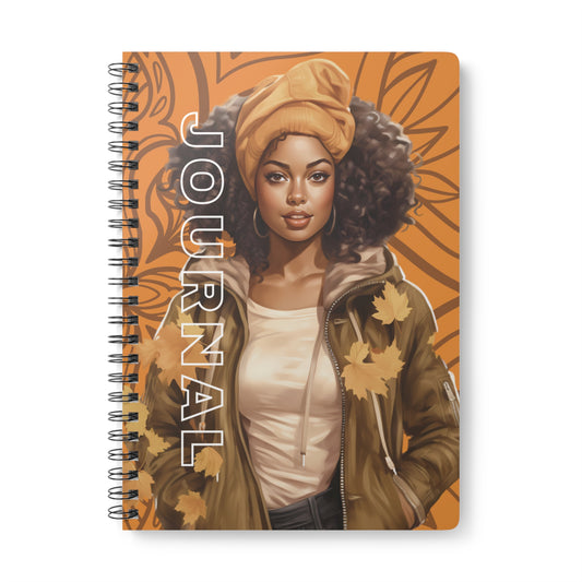 Autumn Vibes Journal - A5 Wirobound Softcover Notebook, Fall Gift, Writing Journal, Floral Notebook, Inspirational Journal