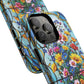 Floral Stained Glass Tough Magnetic Case, Durable Phone Cover, Gift for Nature Lovers, Unique Floral Design, Phone Accessories for All Occasions.