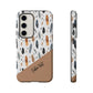 Personalized Whispering Feathers Tough Case — Dark Feather Protective Phone Case for Samsung & Google