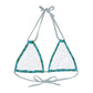 Turquoise Tropical Bliss Strappy Triangle Bikini Top (AOP)- (PY)