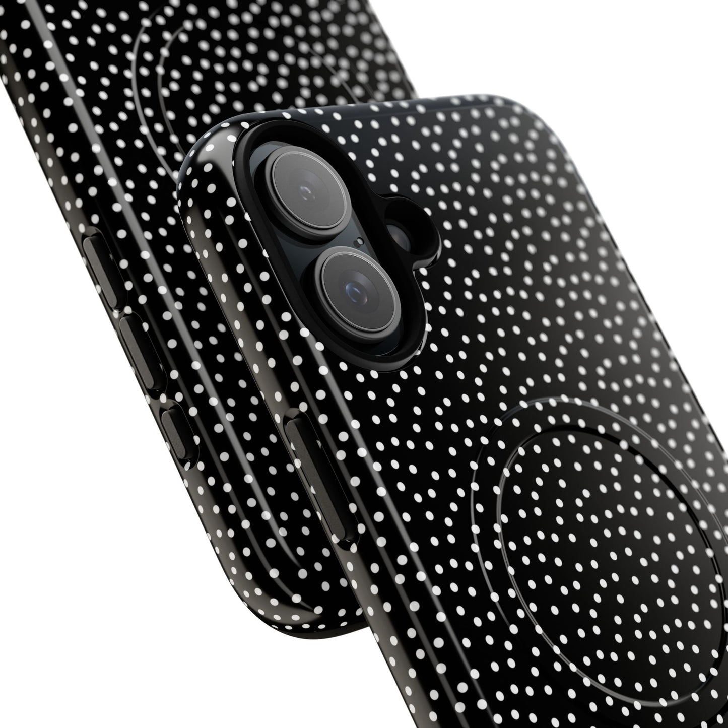 Small Polka Dot Tough iPhone Magnetic Case, Durable iPhone Accessories, Gifts for Tech Lovers, Modern Design.