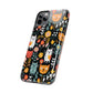 Whimsical Feline Garden iPhone and Samsung Tough Phone Cases,