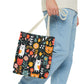 Whimsical Feline Garden Tote Bag (AOP)