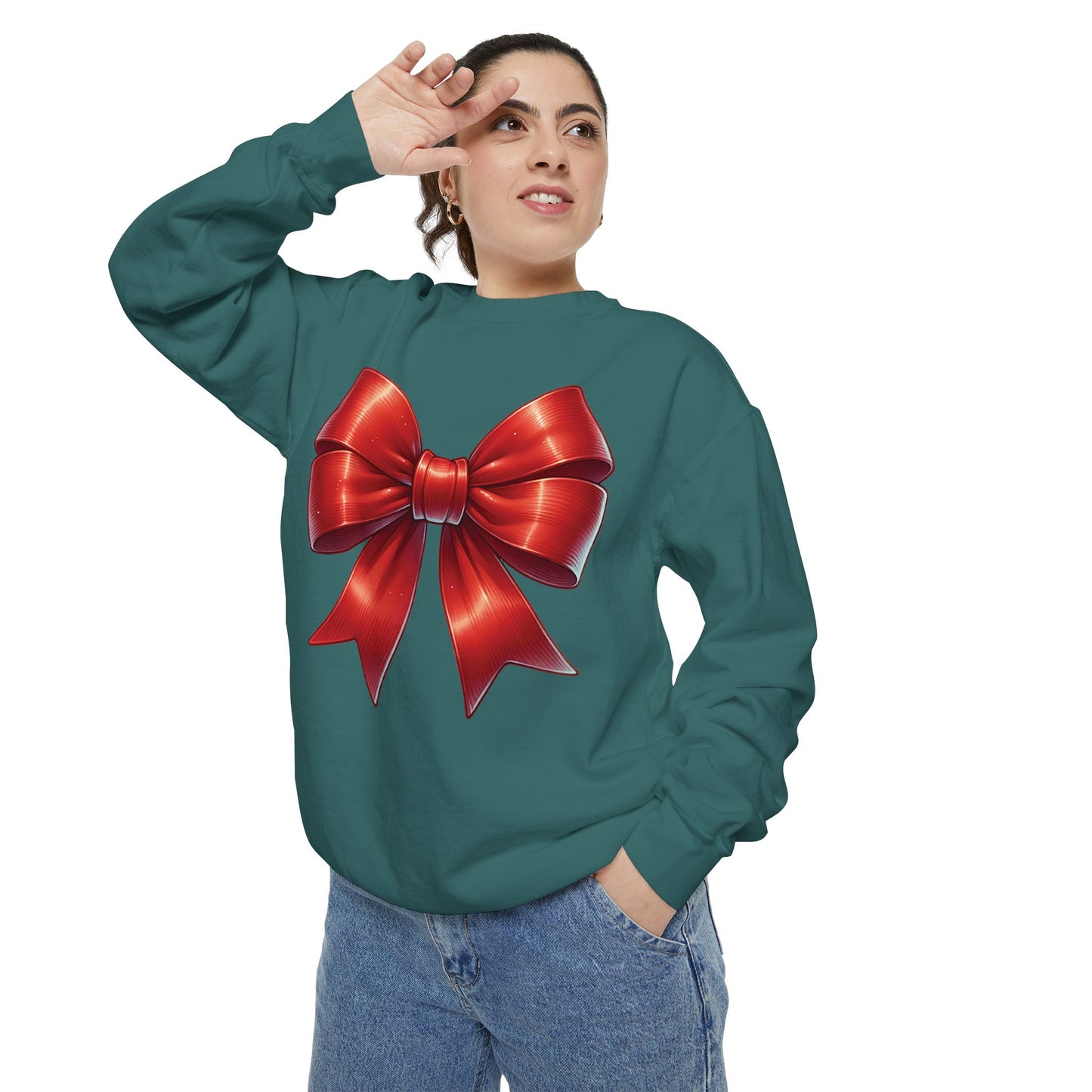 Bow Charm Valentines Unisex Comfort Colors Garment-Dyed Sweatshirt