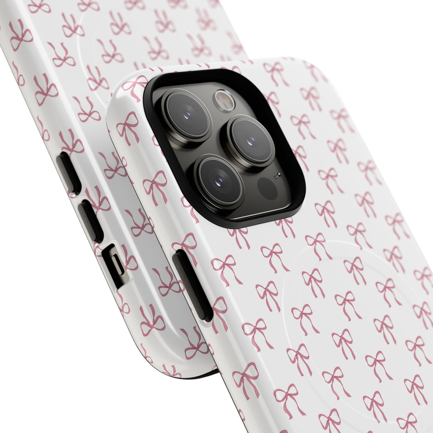 Blush Coquette Bow Bliss Magnetic iPhone Cases, Gift for Her, Cute iPhone Accessories, Fun Personalized Cases, Stylish Tech Gifts, Birthday Present