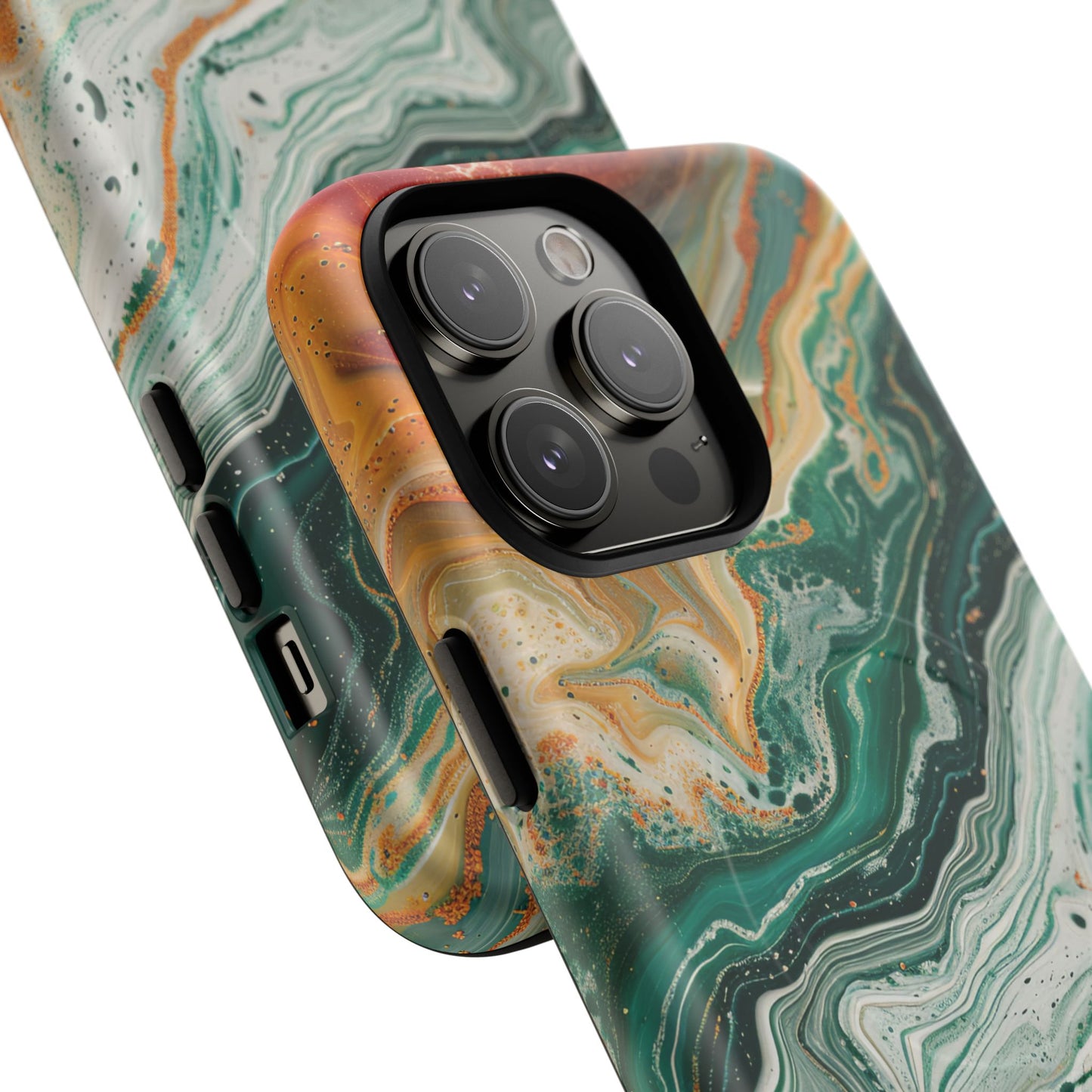 Stylish Tough Acrylic Magnetic iPhone Cases for Everyday Protection, Marble Design, Unique Gifts for Tech Lovers, Holiday Essentials