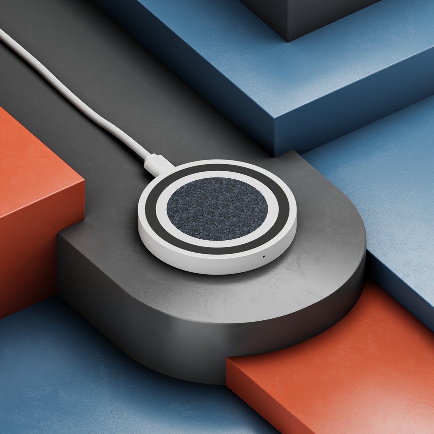 Opulent Dusk Elegant Wireless Charging Pad - Quake Design for Tech Lovers.