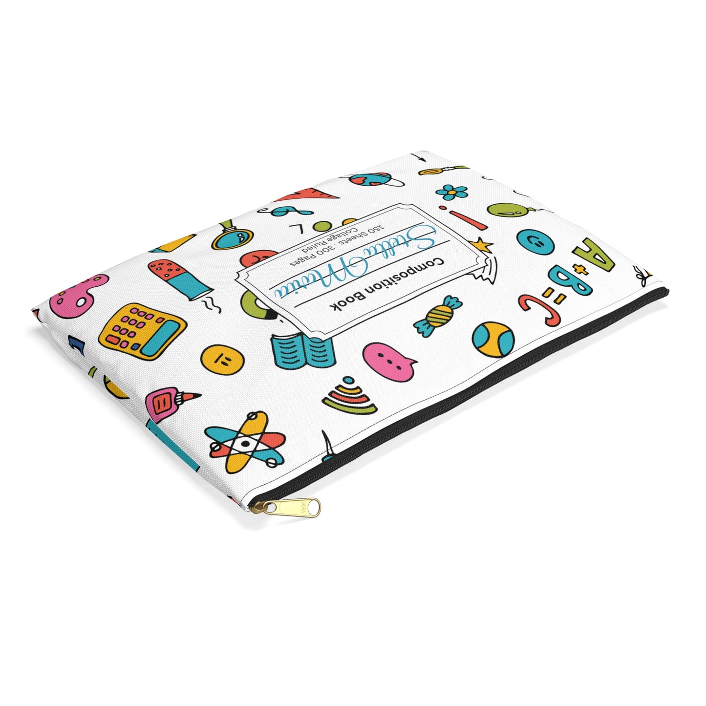 Personalized Classroom Couture Composition Book Inspired Accessory Pouch, Kids School Supplies, Classroom Organizer, Teacher Gift, Fun Stationery Case, Back to School