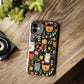 Whimsical Feline Garden iPhone and Samsung Tough Phone Cases,