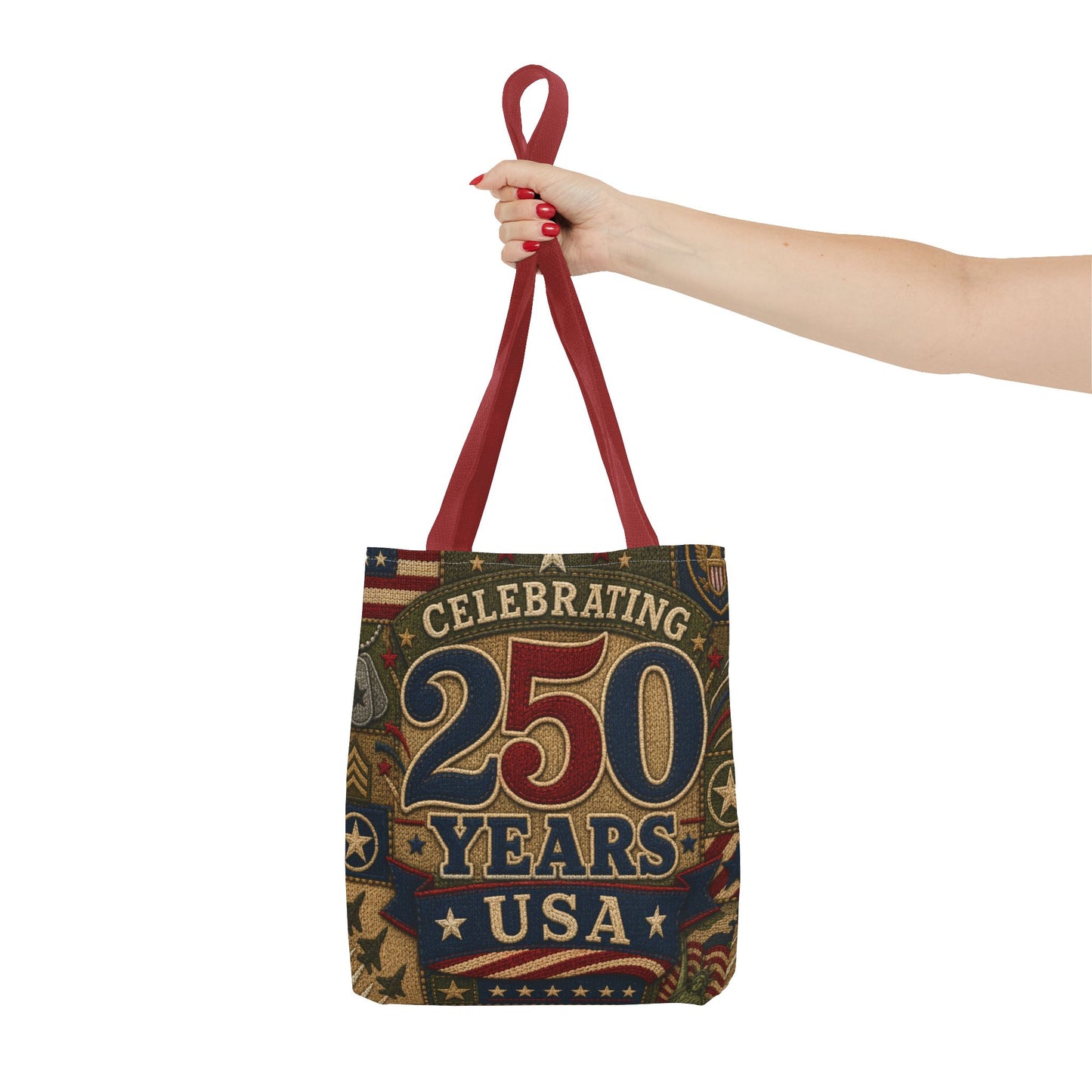 250 Years USA Tote Bag — Patriotic Celebratory All-Over Print Tote